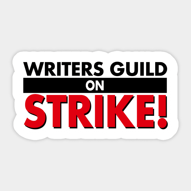 writers guild on strikes! Sticker by barbados